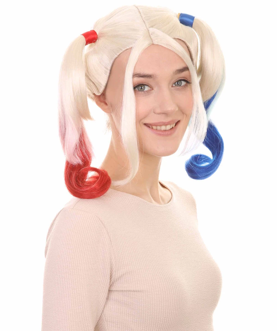 HPO Women's Womens Suicide Wig | Multi-color Cosplay TV/Movie Wigs | Premium Breathable Capless Cap 6 HPO Women's Womens Suicide Wig | Multi-color Cosplay TV/Movie Wigs | Premium Breathable Capless Cap