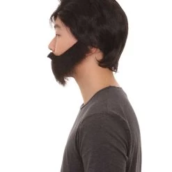 HPO Men's Men Black Wig With Full Beard Set | Cosplay Halloween Wig | Premium Breathable Capless Cap 11 HPO Men's Men Black Wig With Full Beard Set | Cosplay Halloween Wig | Premium Breathable Capless Cap