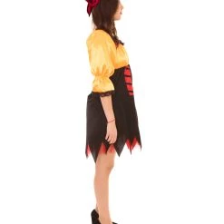HPO Adult Women's Sexy Pirate Costume | Orange Cosplay Costume 13 HPO Adult Women's Sexy Pirate Costume | Orange Cosplay Costume