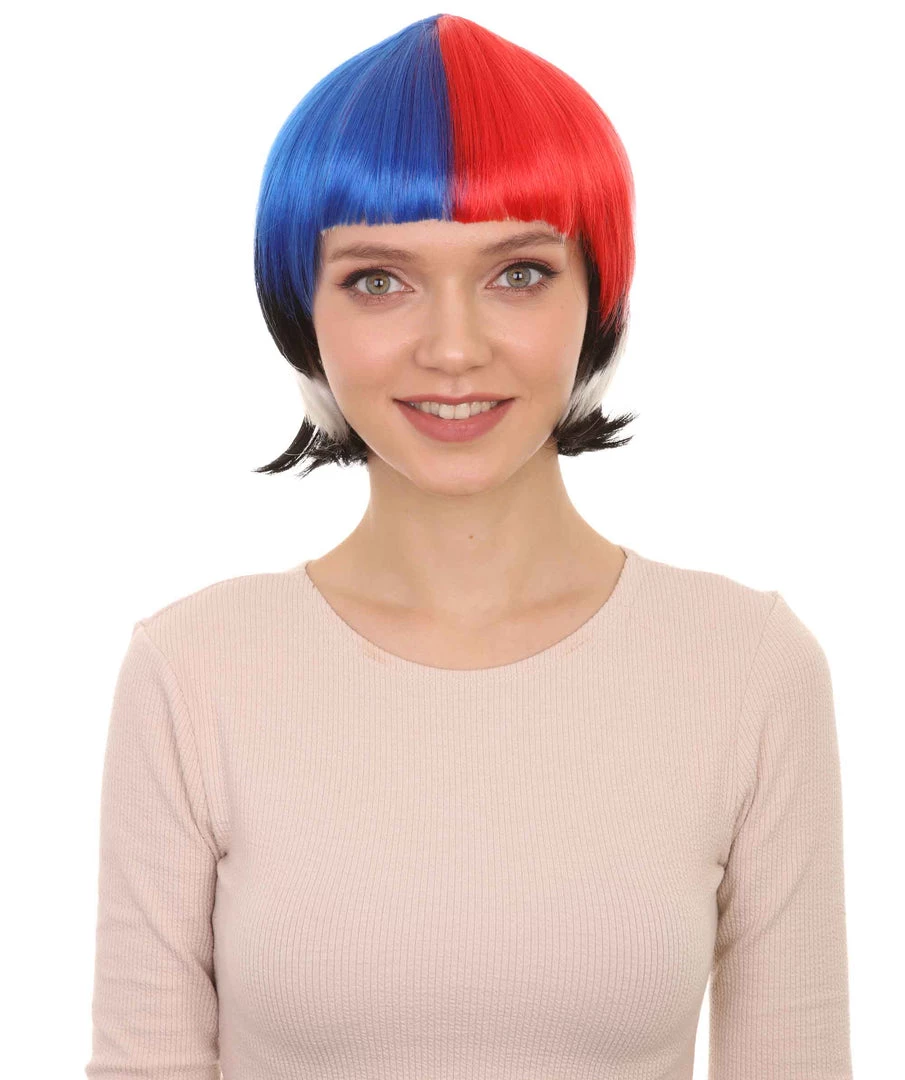 FLAGWIGS Women Patriotic South Korean Flag Bob Wig | Premium Breathable Capless Cap 1 FLAGWIGS Women Patriotic South Korean Flag Bob Wig | Premium Breathable Capless Cap