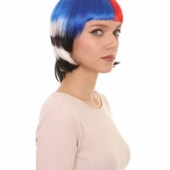 FLAGWIGS Women Patriotic South Korean Flag Bob Wig | Premium Breathable Capless Cap 14 FLAGWIGS Women Patriotic South Korean Flag Bob Wig | Premium Breathable Capless Cap