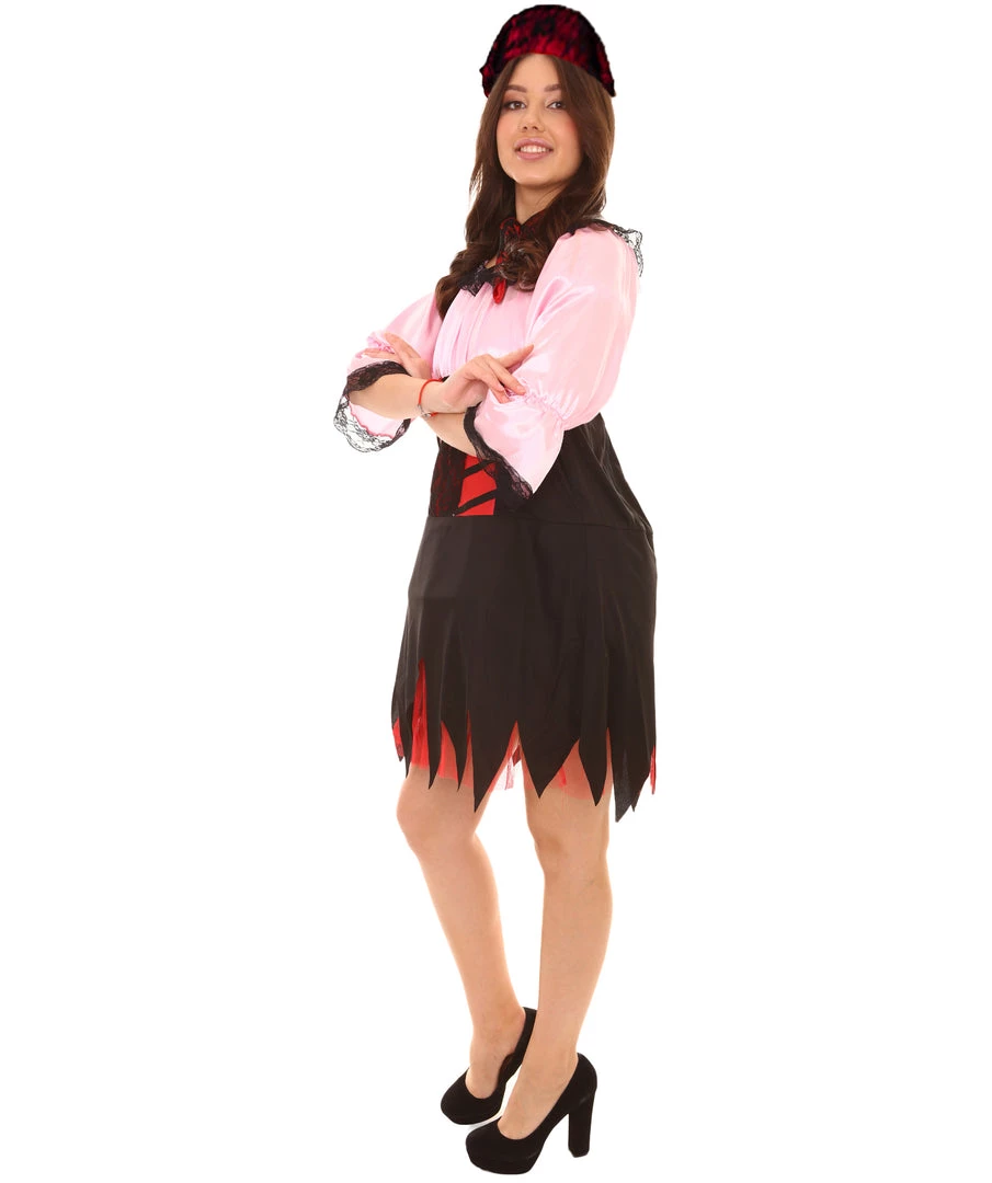HPO Adult Women's Sexy Pirate Costume | Lt Pink Cosplay Costume 3 HPO Adult Women's Sexy Pirate Costume | Lt Pink Cosplay Costume