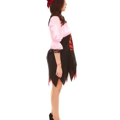 HPO Adult Women's Sexy Pirate Costume | Lt Pink Cosplay Costume 13 HPO Adult Women's Sexy Pirate Costume | Lt Pink Cosplay Costume