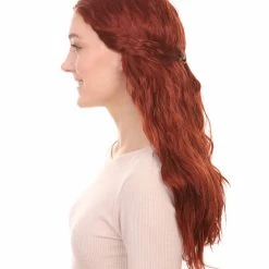 HPO Women's Comic Half-wavy Wig | Auburn Wigs | Premium Breathable Capless Cap