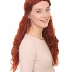 HPO Women's Comic Half-wavy Wig | Auburn Wigs | Premium Breathable Capless Cap