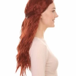 HPO Women's Comic Half-wavy Wig | Auburn Wigs | Premium Breathable Capless Cap