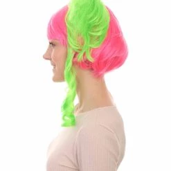 HPO Circus Sweetie Clown Womens Wig | Ping Green Party Event Ready Cosplay Halloween Wig | Premium Breathable Capless Cap 11 HPO Circus Sweetie Clown Womens Wig | Ping Green Party Event Ready Cosplay Halloween Wig | Premium Breathable Capless Cap