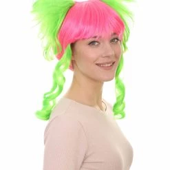 HPO Circus Sweetie Clown Womens Wig | Ping Green Party Event Ready Cosplay Halloween Wig | Premium Breathable Capless Cap 14 HPO Circus Sweetie Clown Womens Wig | Ping Green Party Event Ready Cosplay Halloween Wig | Premium Breathable Capless Cap