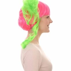 HPO Circus Sweetie Clown Womens Wig | Ping Green Party Event Ready Cosplay Halloween Wig | Premium Breathable Capless Cap 13 HPO Circus Sweetie Clown Womens Wig | Ping Green Party Event Ready Cosplay Halloween Wig | Premium Breathable Capless Cap
