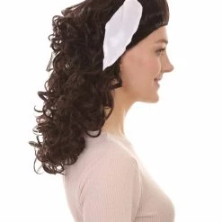 HPO 60's Homemaker Womens Wig | Dark Brown Vintage Wig | Premium Breathable Capless Cap Women's