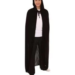 HPO Adult Men's Grim Reaper Hooded Cape Costume | Black Halloween Costume