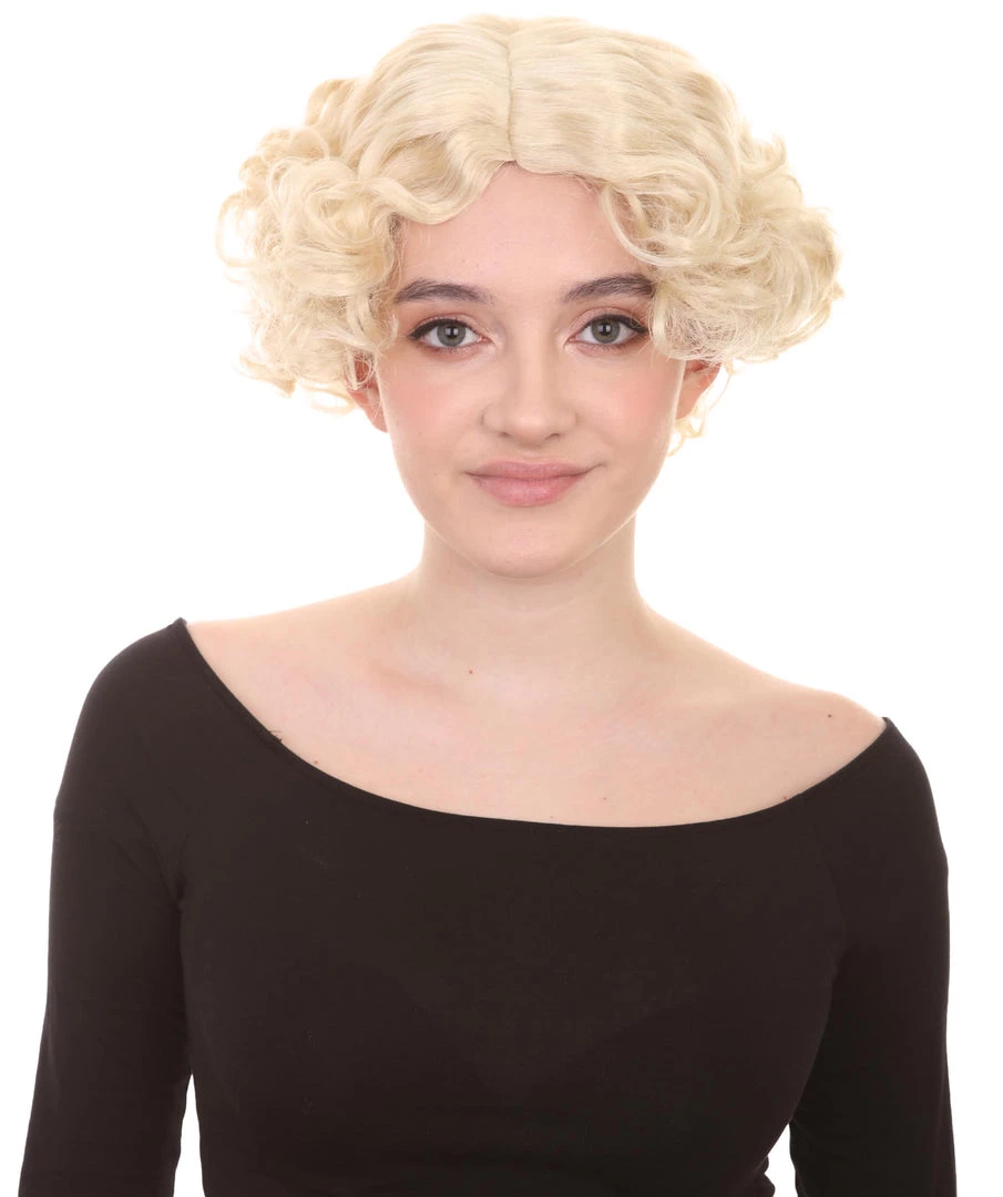 HPO Sexy Womens Wig | Curly Blonde Short Celebrity Wig | Premium Breathable Capless Cap 2 HPO Sexy Womens Wig | Curly Blonde Short Celebrity Wig | Premium Breathable Capless Cap