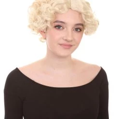 HPO Sexy Womens Wig | Curly Blonde Short Celebrity Wig | Premium Breathable Capless Cap 16 HPO Sexy Womens Wig | Curly Blonde Short Celebrity Wig | Premium Breathable Capless Cap