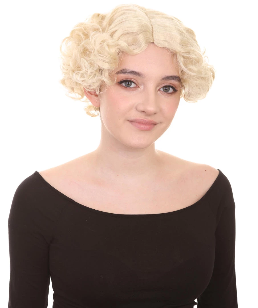 HPO Sexy Womens Wig | Curly Blonde Short Celebrity Wig | Premium Breathable Capless Cap 7 HPO Sexy Womens Wig | Curly Blonde Short Celebrity Wig | Premium Breathable Capless Cap