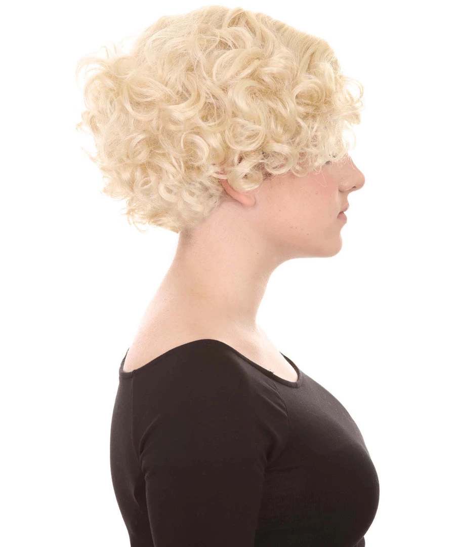 HPO Sexy Womens Wig | Curly Blonde Short Celebrity Wig | Premium Breathable Capless Cap 6 HPO Sexy Womens Wig | Curly Blonde Short Celebrity Wig | Premium Breathable Capless Cap