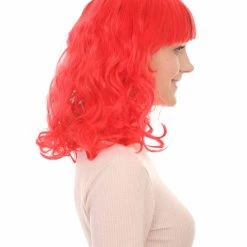 HPO Half Red And Half Black Long Curly Anime Womens Wigs | Cartoon Stage/Event Fancy Halloween Wig | Premium Breathable Capless Cap Women's 13 HPO Half Red And Half Black Long Curly Anime Womens Wigs | Cartoon Stage/Event Fancy Halloween Wig | Premium Breathable Capless Cap Women's