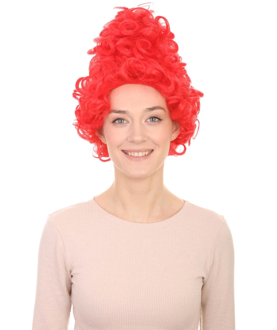 HPO Women's Red Curly Queen Womens Wig | All Back Super Size Cosplay Wig | Premium Breathable Capless Cap 1 HPO Women's Red Curly Queen Womens Wig | All Back Super Size Cosplay Wig | Premium Breathable Capless Cap