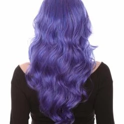 HPO Women's Long Curly Purple Womens Wig | Fancy Party Event Ready Halloween Wig | Premium Breathable Capless Cap 12 HPO Women's Long Curly Purple Womens Wig | Fancy Party Event Ready Halloween Wig | Premium Breathable Capless Cap