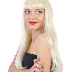 HPO Women's Long Length Party Girl Wig - Multiple Colors Synthetic Fiber Hair