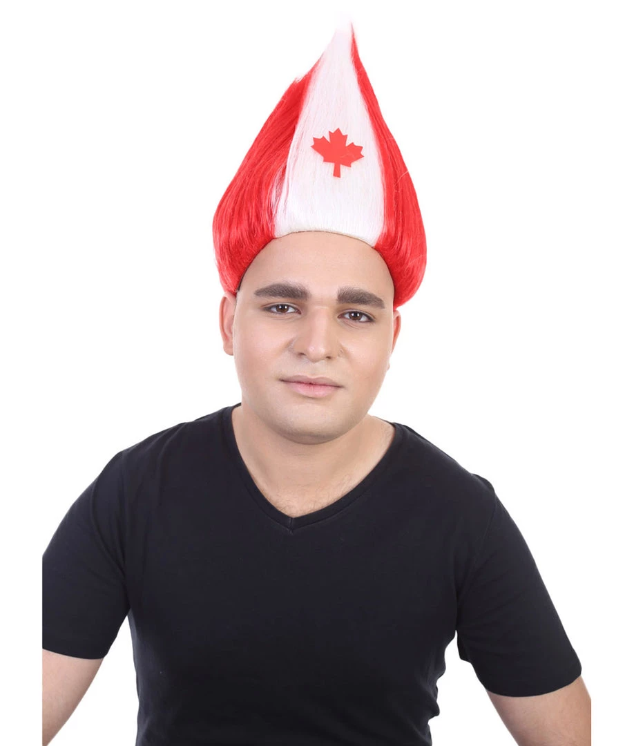 FLAGWIGS Men's Flag Troll Wig Collection | Canada Flag Wig | Premium Breathable Capless Cap 2 FLAGWIGS Men's Flag Troll Wig Collection | Canada Flag Wig | Premium Breathable Capless Cap