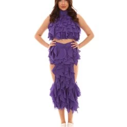 HPO Adult Women's Kylie Sexy Party Dress | Blue Celebrity Cosplay Costume