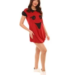 HPO Adult Women's Ghost Dress Costume | Red Halloween Costume