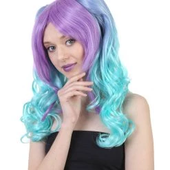 HPO Men's Allure Wavy Purple Blue Womens Wig | Cosplay Halloween Wig | Premium Breathable Capless Cap 12 HPO Men's Allure Wavy Purple Blue Womens Wig | Cosplay Halloween Wig | Premium Breathable Capless Cap