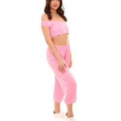 HPO Adult Women's Belly Dance 3 Pc Arbian Costume | Pink Cosplay Costume