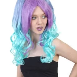 HPO Men's Allure Wavy Purple Blue Womens Wig | Cosplay Halloween Wig | Premium Breathable Capless Cap 16 HPO Men's Allure Wavy Purple Blue Womens Wig | Cosplay Halloween Wig | Premium Breathable Capless Cap
