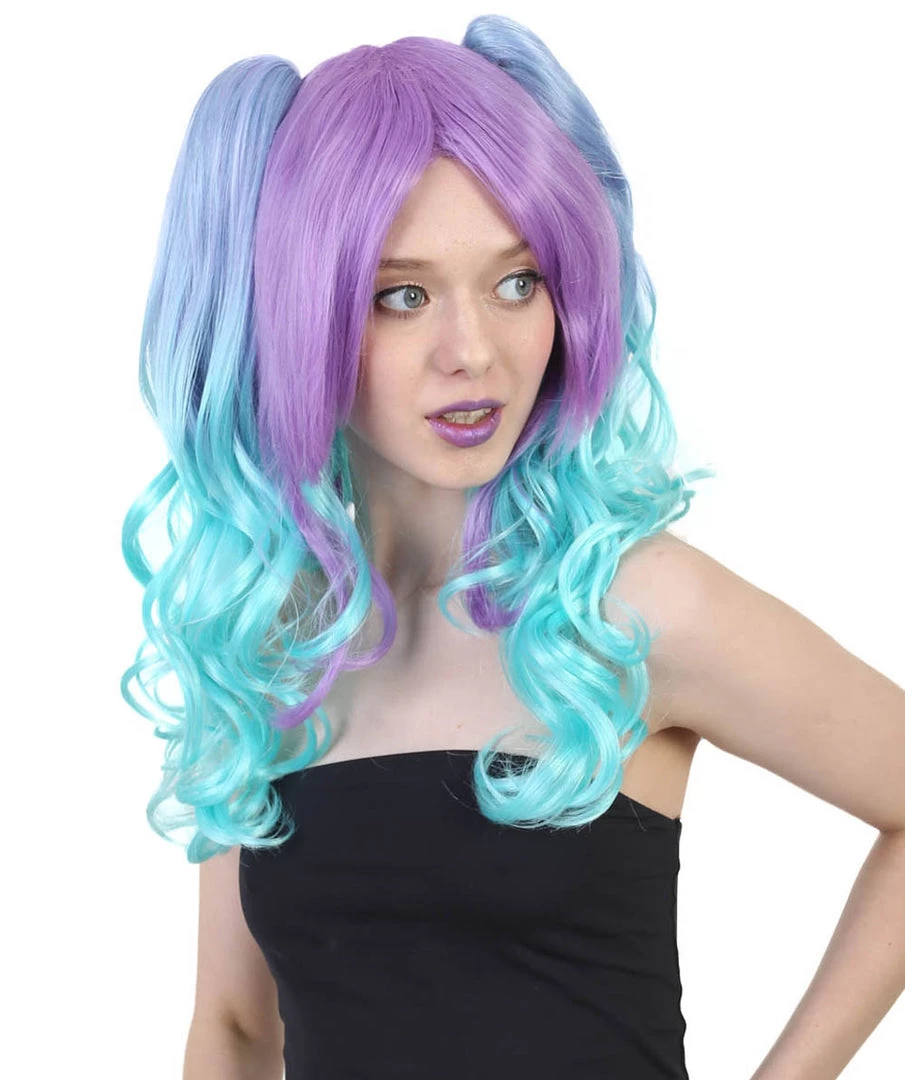 HPO Men's Allure Wavy Purple Blue Womens Wig | Cosplay Halloween Wig | Premium Breathable Capless Cap 7 HPO Men's Allure Wavy Purple Blue Womens Wig | Cosplay Halloween Wig | Premium Breathable Capless Cap