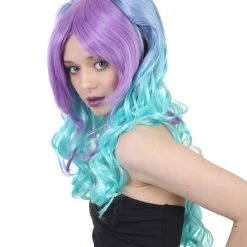 HPO Men's Allure Wavy Purple Blue Womens Wig | Cosplay Halloween Wig | Premium Breathable Capless Cap 13 HPO Men's Allure Wavy Purple Blue Womens Wig | Cosplay Halloween Wig | Premium Breathable Capless Cap