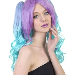 HPO Men's Allure Wavy Purple Blue Womens Wig | Cosplay Halloween Wig | Premium Breathable Capless Cap 15 HPO Men's Allure Wavy Purple Blue Womens Wig | Cosplay Halloween Wig | Premium Breathable Capless Cap