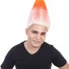 BC Unisex Adult & Kids Wig | Trolls Orange & White Wig | Premium Breathable Capless Cap
