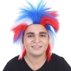 FLAGWIGS Patriotic Crazy Wig | Celebrity Wig | Premium Breathable Capless Cap
