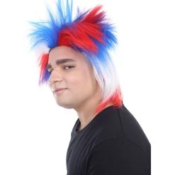 FLAGWIGS Patriotic Crazy Wig | Celebrity Wig | Premium Breathable Capless Cap
