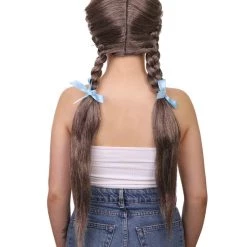 HPO Womens Kansas Farm Girl Wig | CowGirl Traditional Braided Halloween Wig | Premium Breathable Capless Cap Women's