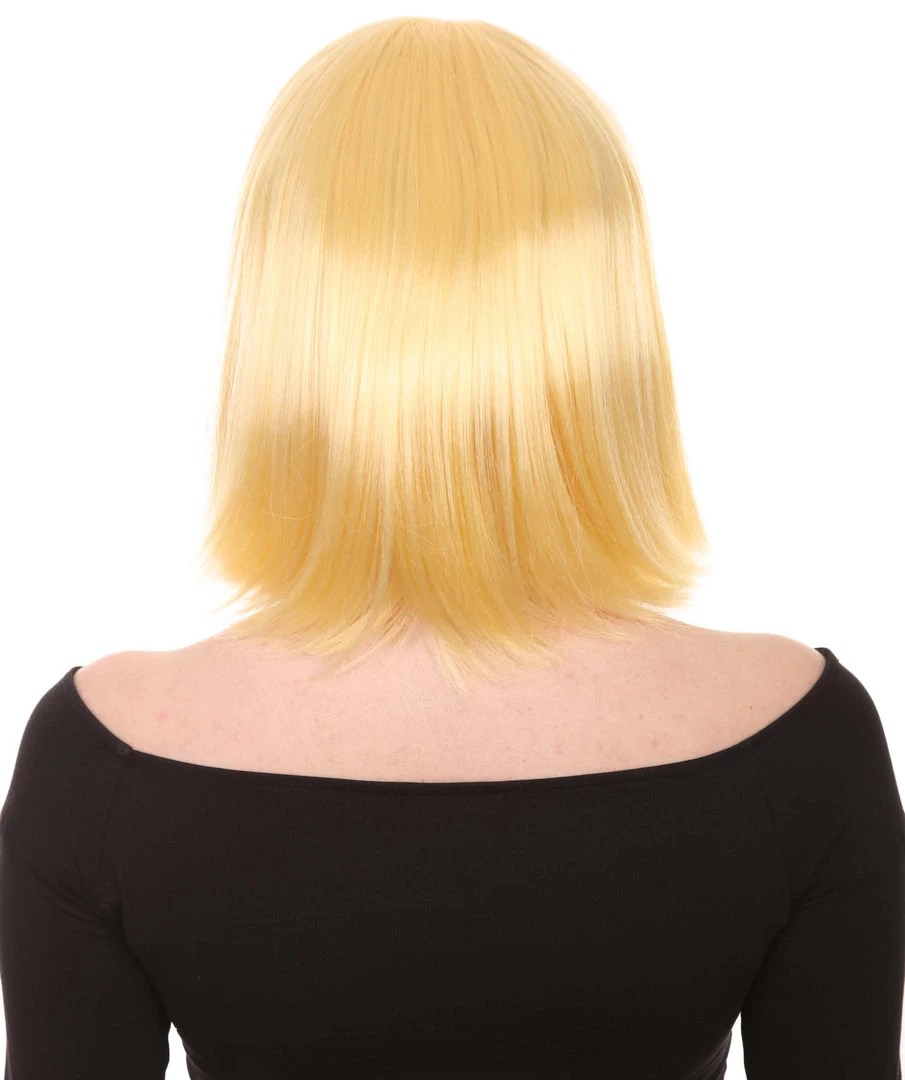 HPO Womens Actress Wig | Blonde Medium Bob Wig | Premium Breathable Capless Cap Men's 4 HPO Womens Actress Wig | Blonde Medium Bob Wig | Premium Breathable Capless Cap Men's