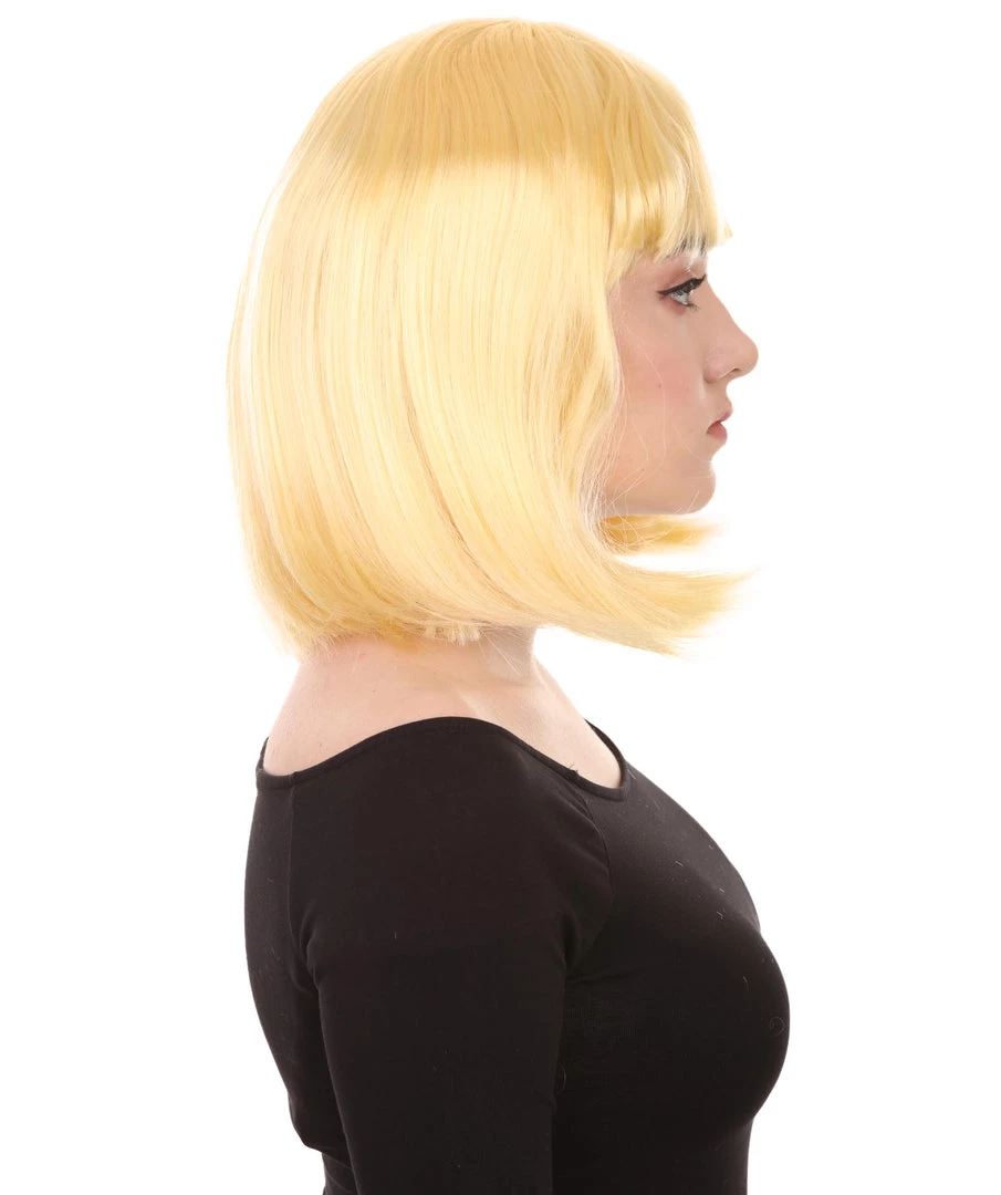 HPO Womens Actress Wig | Blonde Medium Bob Wig | Premium Breathable Capless Cap Men's 5 HPO Womens Actress Wig | Blonde Medium Bob Wig | Premium Breathable Capless Cap Men's