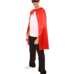 HPO Adult Women's Superhero Cape With Mask Set Cartoon Costume | Multiple Color Options Halloween Costume