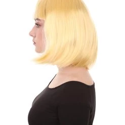 HPO Womens Actress Wig | Blonde Medium Bob Wig | Premium Breathable Capless Cap Men's 11 HPO Womens Actress Wig | Blonde Medium Bob Wig | Premium Breathable Capless Cap Men's