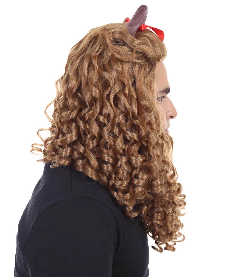 HPO Men's Mens Lion Wig | Brown Cosplay Wig | Premium Breathable Capless Cap 5 HPO Men's Mens Lion Wig | Brown Cosplay Wig | Premium Breathable Capless Cap