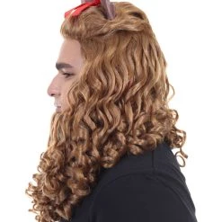 HPO Men's Mens Lion Wig | Brown Cosplay Wig | Premium Breathable Capless Cap 11 HPO Men's Mens Lion Wig | Brown Cosplay Wig | Premium Breathable Capless Cap