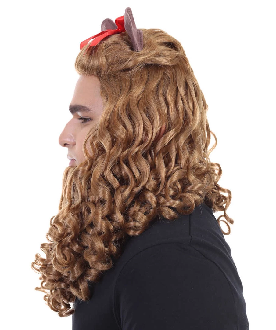 HPO Men's Mens Lion Wig | Brown Cosplay Wig | Premium Breathable Capless Cap 3 HPO Men's Mens Lion Wig | Brown Cosplay Wig | Premium Breathable Capless Cap