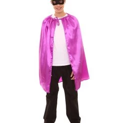 HPO Adult Women's Superhero Cape With Mask Set Cartoon Costume | Multiple Color Options Halloween Costume