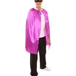 HPO Adult Women's Superhero Cape With Mask Set Cartoon Costume | Multiple Color Options Halloween Costume