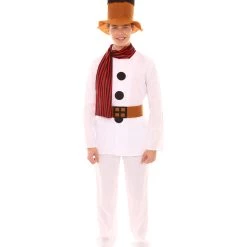 HPO Adult Men's Mr Snowman Costume | White Halloween Costume