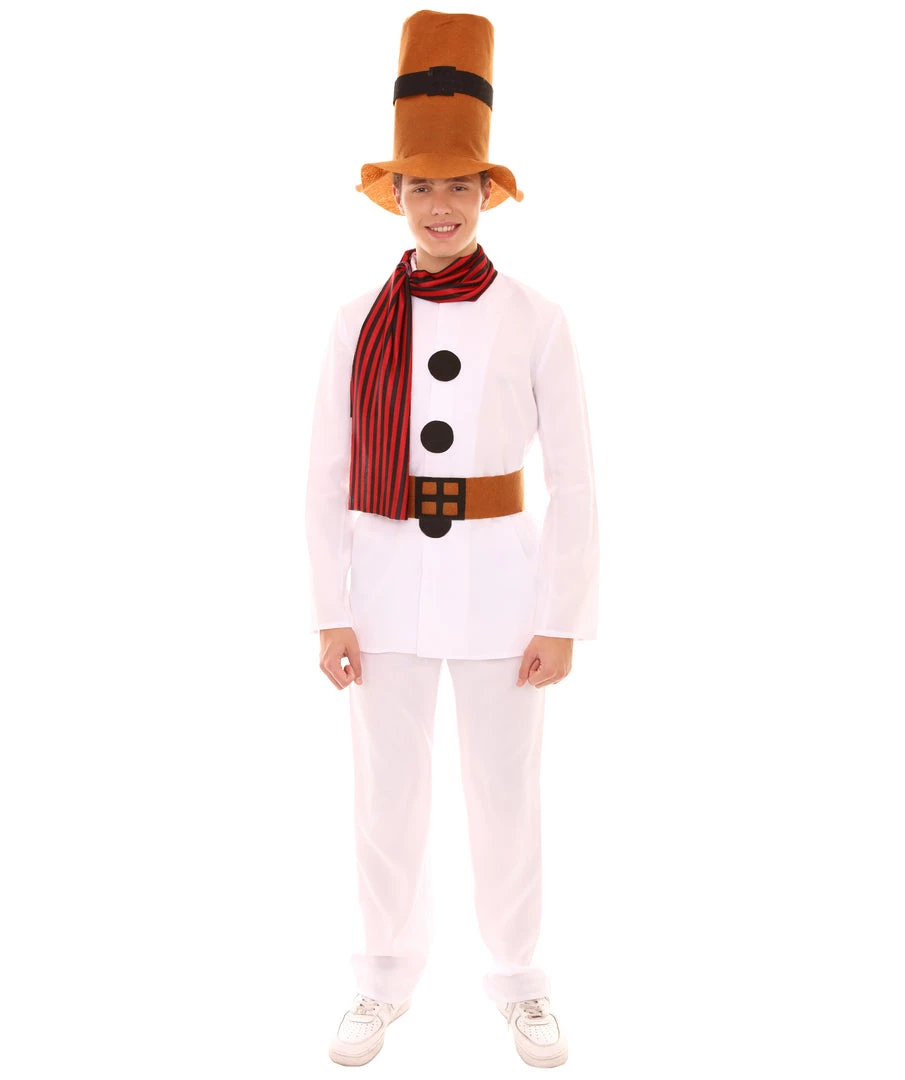 HPO Adult Men's Mr Snowman Costume | White Halloween Costume 2 HPO Adult Men's Mr Snowman Costume | White Halloween Costume
