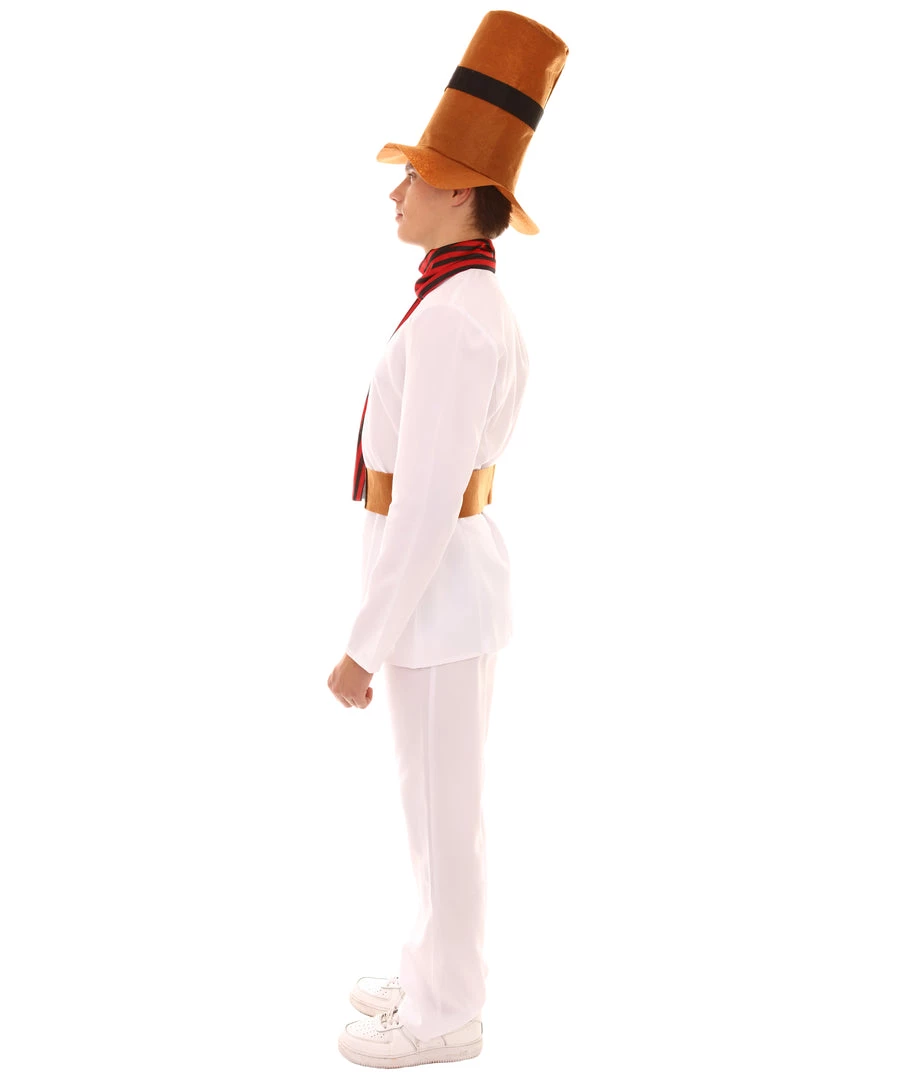 HPO Adult Men's Mr Snowman Costume | White Halloween Costume 4 HPO Adult Men's Mr Snowman Costume | White Halloween Costume