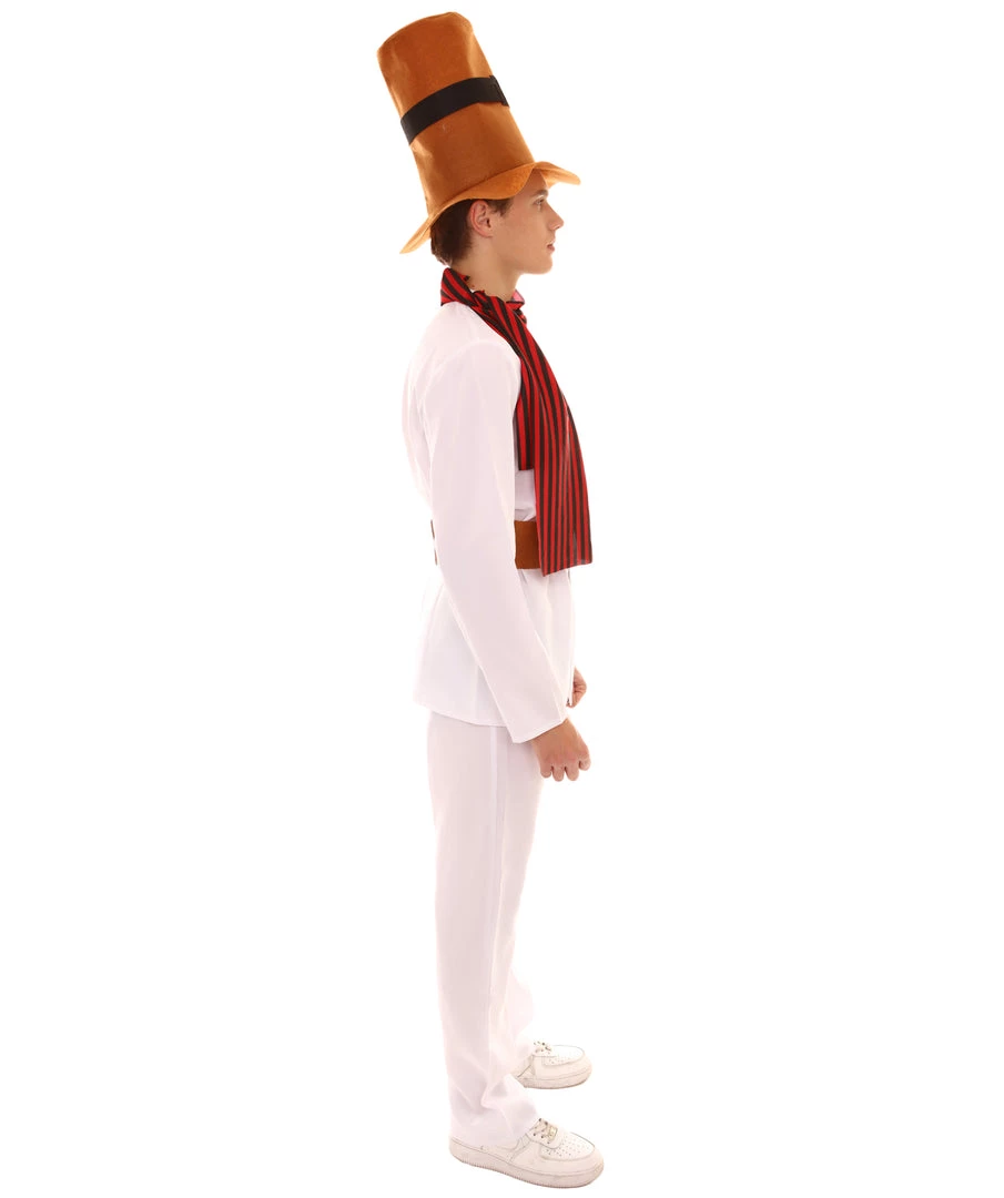 HPO Adult Men's Mr Snowman Costume | White Halloween Costume 6 HPO Adult Men's Mr Snowman Costume | White Halloween Costume