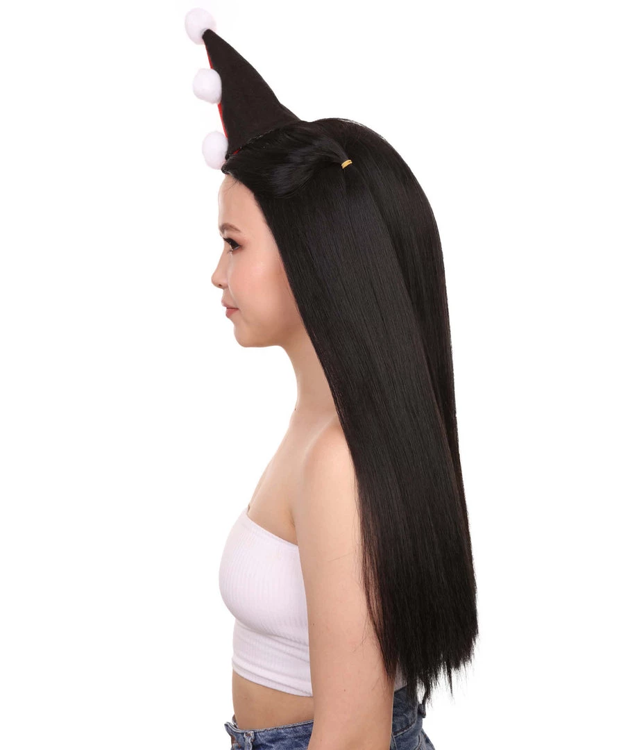 HPO Women's Womens Clown Girl Styles Wig With Hat | Character Cosplay Halloween Wig | Premium Breathable Capless Cap 3 HPO Women's Womens Clown Girl Styles Wig With Hat | Character Cosplay Halloween Wig | Premium Breathable Capless Cap